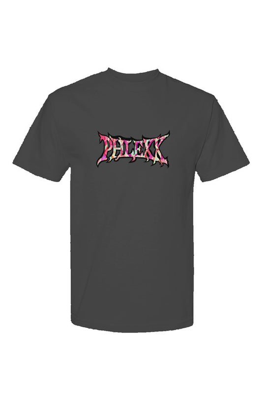 Charcoal " Pink Stretch " T Shirt