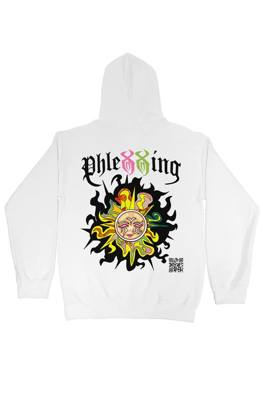 White "Madusa Sun" Hoodie