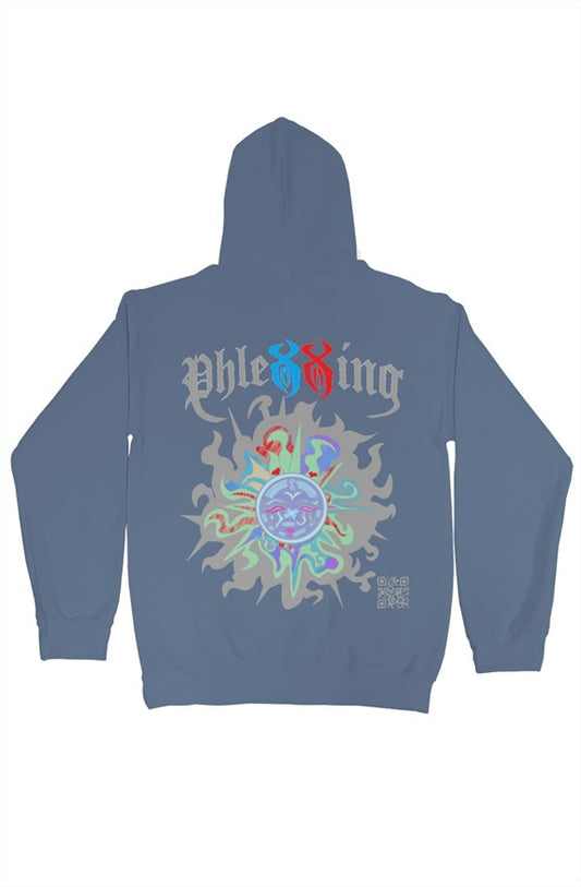 Indigo "Dark Medusa Sun" Hoodie