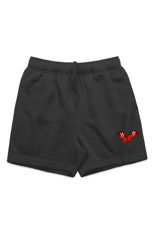 Black “Love” Track Shorts 