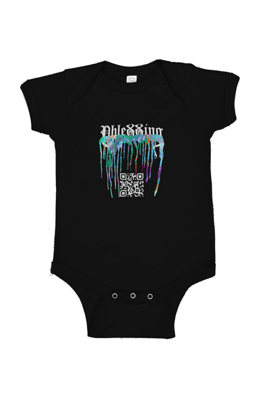 Black “Neon Drip” Infant Bodysuit